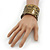 Burn Gold Effect Cuff Bracelet - 5.5cm Width/ 19cm Length - view 4