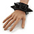 Chunky Black Resin Studded Flex Bracelet - Adjustable - view 3