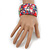 Wide Chunky Acrylic 'Peace' Bangle Bracelet - up to 20cm wrist - view 5