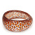 'Leopard Print' Glittering Resin Bangle Bracelet - up to 20cm wrist - view 7