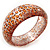 'Leopard Print' Glittering Resin Bangle Bracelet - up to 20cm wrist - view 2