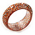 'Leopard Print' Glittering Resin Bangle Bracelet - up to 20cm wrist - view 6
