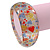 Romantic Glittering 'Heart' Resin Bangle Bracelet - 20cm Length - view 9