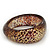 Glittering Brown/Beige 'Snake Skin Print' Resin Bangle Bracelet - up to 20cm Length - view 4