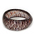Glittering Black/Beige 'Zebra Print' Resin Bangle Bracelet - up to 19cm Length - view 5