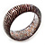 Glittering Black/Beige 'Zebra Print' Resin Bangle Bracelet - up to 19cm Length - view 2