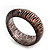 Glittering Black/Beige 'Zebra Print' Resin Bangle Bracelet - up to 19cm Length - view 6