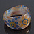 Chunky Resin Floral Bangle Bracelet In Milky Whiten/Yellow/ Light Blue- 20cm Length - view 6