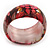 Chunky Resin Floral Bangle Bracelet In Black/Pink/Gold - 20cm Length - view 7