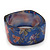 Chunky Blue Resin 'Floral Print' Square Bangle Bracelet - up to 21cm wrist - view 8