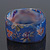 Chunky Blue Resin 'Floral Print' Square Bangle Bracelet - up to 21cm wrist - view 9