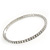 Slim Crystal Slip-On Bangle Bracelet In Silver Plating - up to 18cm Length - view 8