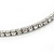 Slim Crystal Slip-On Bangle Bracelet In Silver Plating - up to 18cm Length - view 4