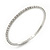 Slim Crystal Slip-On Bangle Bracelet In Silver Plating - up to 18cm Length