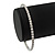 Slim Crystal Slip-On Bangle Bracelet In Silver Plating - up to 18cm Length - view 2