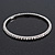 Slim Crystal Slip-On Bangle Bracelet In Silver Plating - up to 18cm Length - view 6