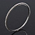 Slim Crystal Slip-On Bangle Bracelet In Silver Plating - up to 18cm Length - view 5