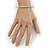 Slim Crystal Slip-On Bangle Bracelet In Gold Plating - up to 18cm Length - view 2