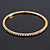 Slim Crystal Slip-On Bangle Bracelet In Gold Plating - up to 18cm Length - view 5