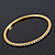Slim Crystal Slip-On Bangle Bracelet In Gold Plating - up to 18cm Length - view 8