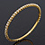 Slim Crystal Slip-On Bangle Bracelet In Gold Plating - up to 18cm Length - view 4