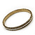Burn Gold Diamante Bangle Bracelet - up to 18cm Length - view 6