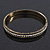 Burn Gold Diamante Bangle Bracelet - up to 18cm Length - view 2