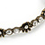 Slim Burn Gold Clear Crystal Floral Bangle Bracelet - up to 21cm Length - view 4