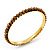 Slim Bronze Metallic Glass Bangle Bracelet In Gold Plating - up to 18cm Length - view 2
