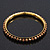 Slim Bronze Metallic Glass Bangle Bracelet In Gold Plating - up to 18cm Length - view 4