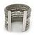 Wide Mesh Crystal Cuff Bangle In Silver Plating - 6cm Width - view 6