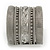Wide Mesh Crystal Cuff Bangle In Silver Plating - 6cm Width - view 8