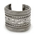 Wide Mesh Crystal Cuff Bangle In Silver Plating - 6cm Width - view 10