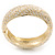 Gold Plated Snake Print White Enamel Hinged Bangle Bracelet - 18cm Length - view 7