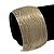 Brushed Gun Metal 'Lace' Silhouette Cuff Bracelet - up to 18cm Length - view 2