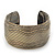Brushed Gun Metal 'Picotage' Silhouette Cuff Bracelet - up to 20cm Length