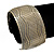 Brushed Gun Metal 'Picotage' Silhouette Cuff Bracelet - up to 20cm Length - view 2