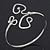 Rhodium Plated 'Swirls' Armlet Upper Arm Cuff Bracelet - Adjustable - view 5