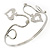 Rdodium Plated Textured Diamante 'Spade' Armlet Upper Arm Cuff Bracelet - Adjustable - view 5