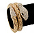 Dazzling Coil Flex Snake Bangle Bracelet (Gold Tone) - Adjustable - view 3