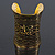 Wide Gold Plated Roman Etched Cuff - 95mm Height - view 2