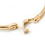 Clear Diamante 'Heart' Bracelet In Gold Plating - 17cm Length - view 6