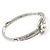 Stylish Crystal, Simulated Pearl 'Teardorp' Bracelet In Rhodium Plating - up to 17cm Length - view 9