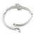 Stylish Crystal, Simulated Pearl 'Teardorp' Bracelet In Rhodium Plating - up to 17cm Length - view 10