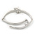 Stylish Crystal, Simulated Pearl 'Teardorp' Bracelet In Rhodium Plating - up to 17cm Length - view 7