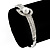 Stylish Crystal, Simulated Pearl 'Teardorp' Bracelet In Rhodium Plating - up to 17cm Length - view 5