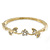 Delicate Gold Plated Crystal Floral Bangle Bracelet - 19cm Length - view 9
