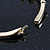 Delicate Gold Plated Crystal Floral Bangle Bracelet - 19cm Length - view 5