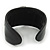 Crystal Coiled Snake Black Leather Flex Cuff Bracelet - Adjustable - view 5