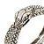 Burn Silver Vintage Inspired Coiled Snake Hinged Bangle Bracelet - 17cm Length - view 2